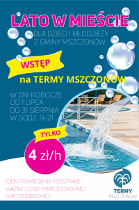 Plakat promujący działania wakacyjne