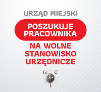 Grafika informująca o naborze na wolne stanowisko urzędnicze