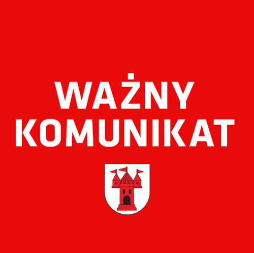 Ważny Komunikat z herbem gminy